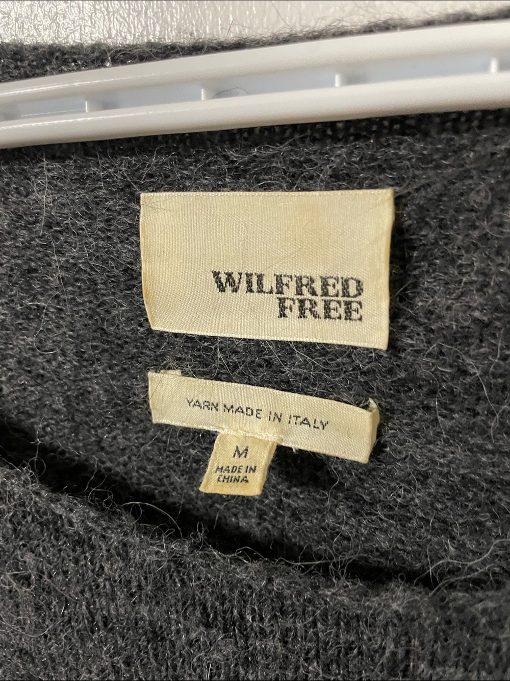 Wilfred Free Charcoal Long-Sleeve Pocket Sweater Dress Size Medium - Picture 5 of 10